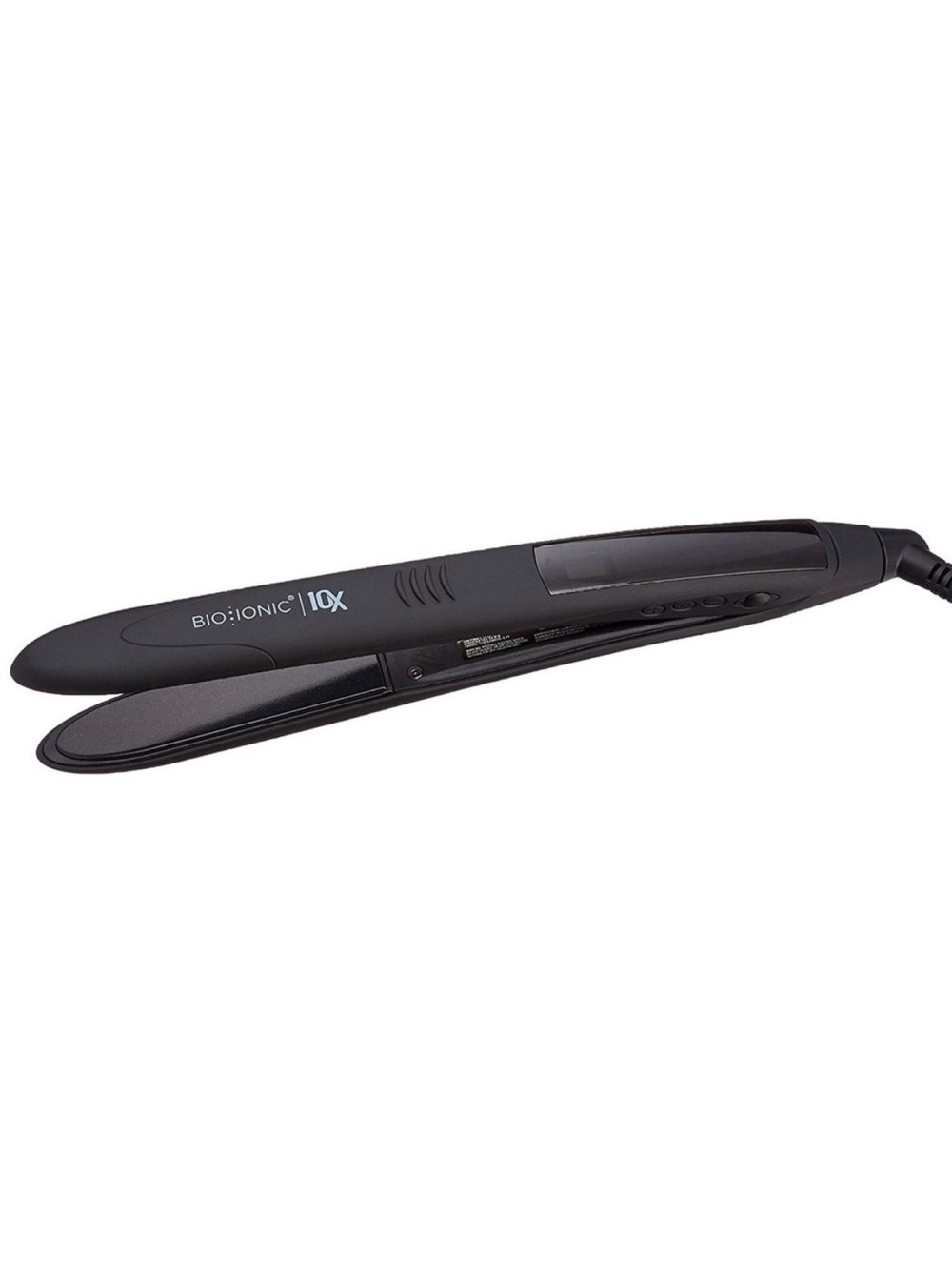 Bio Ionic 10X Black Professional Hair Straightener - Sleek Ceramic Plates
